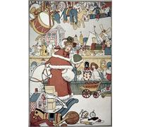 POSTERIIk Vintage Classic Picture Landscape Artwork Toys for Christmas by William Heath Robinson Portrait Canvas Painting for Office Home Decor 60x90cm