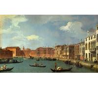 POSTERIIk Vintage Classic Picture Landscape Artwork View of the Canal of Santa Chiara Venice by Antonio Canal Portrait Canvas Painting for Office Home Decor 60x90cm