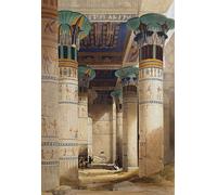 POSTERIIk Vintage Classic Picture Landscape Artwork View Under the Grand Portico Philae by David Roberts Portrait Canvas Painting for Office Home Decor 60x90cm