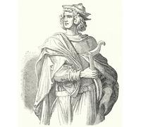 POSTERIIk Vintage Classic Picture Landscape Artwork Walther Von Der Vogelweide Middle High German Lyric Poet by Moritz Ludwig Von Schwind Portrait Canvas Painting for Office Home Decor 60x90cm
