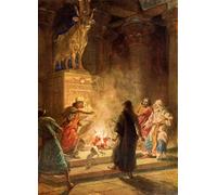 POSTERIIk Vintage Print Pop Art Landscape Artwork a Prophet of God Denounces the Idolatry of Jeroboam Bible by William Brassey Hole Art Prints for Office Home Decor 60x90cm