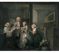 POSTERIIk Vintage Print Pop Art Landscape Artwork a Rake's Progress V the Rake Marrying an Old Woman by William Hogarth Art Prints for Office Home Decor 60x90cm