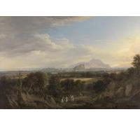 POSTERIIk Vintage Print Pop Art Landscape Artwork a View of Edinburgh From the West by Alexander Nasmyth Art Prints for Office Home Decor 60x90cm