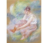 POSTERIIk Vintage Print Pop Art Landscape Artwork After the Bath by Pierre Auguste Renoir Art Prints for Office Home Decor 60x90cm