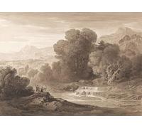 POSTERIIk Vintage Print Pop Art Landscape Artwork Archers Stalking a Stag by John Martins Art Prints for Office Home Decor 60x90cm