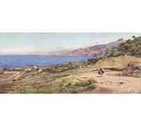 POSTERIIk Vintage Print Pop Art Landscape Artwork At Warmth Cefalu by Alberto Pisa Art Prints for Office Home Decor 60x90cm