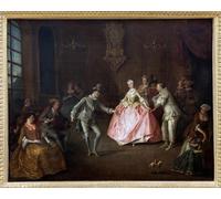 POSTERIIk Vintage Print Pop Art Landscape Artwork Before the Costume Ball by Nicolas Lancret Art Prints for Office Home Decor 60x90cm
