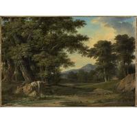 POSTERIIk Vintage Print Pop Art Landscape Artwork Byblis Changed Into a Fountain by Pierre Henri De Valenciennes Art Prints for Office Home Decor 60x90cm
