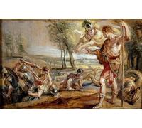POSTERIIk Vintage Print Pop Art Landscape Artwork Cadmus Sowing the Dragon's Teeth by Peter Paul Rubens Art Prints for Office Home Decor 60x90cm