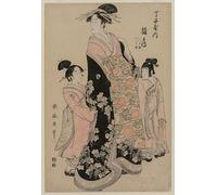 POSTERIIk Vintage Print Pop Art Landscape Artwork Chōzan of Chōjiya by Kitagawa Utamaro Art Prints for Office Home Decor 60x90cm