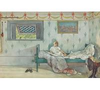 POSTERIIk Vintage Print Pop Art Landscape Artwork Cock-o-doodle-do, it's seven o'clock by Carl Larsson Art Prints for Office Home Decor 60x90cm