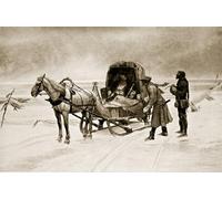 POSTERIIk Vintage Print Pop Art Landscape Artwork Death of Sten Sture At Lake Malar by Carl Gustaf Hellqvist Art Prints for Office Home Decor 60x90cm
