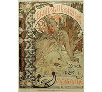 POSTERIIk Vintage Print Pop Art Landscape Artwork Death of the Bride of Hasanaga by Alphonse Mucha Art Prints for Office Home Decor 60x90cm