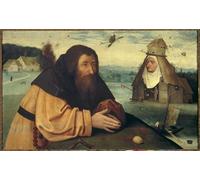 POSTERIIk Vintage Print Pop Art Landscape Artwork Detail of the Left-hand From the of the Temptation of St. Anthony by Hieronymus Boske Art Prints for Office Home Decor 60x90cm