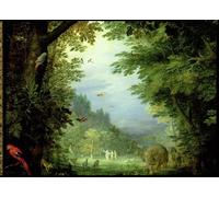 POSTERIIk Vintage Print Pop Art Landscape Artwork Earth or the Earthly Paradise by Jan the Elder Brueghel Art Prints for Office Home Decor 60x90cm