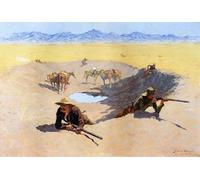 POSTERIIk Vintage Print Pop Art Landscape Artwork Fight for the Water Hole by Frederic Remington Art Prints for Office Home Decor 60x90cm