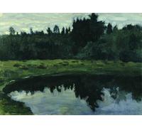 POSTERIIk Vintage Print Pop Art Landscape Artwork Forest River by Stanislav Zhukovsky Art Prints for Office Home Decor 60x90cm