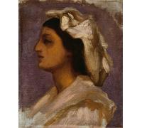 POSTERIIk Vintage Print Pop Art Landscape Artwork Head of an Italian Girl by Frederic Leighton Art Prints for Office Home Decor 60x90cm