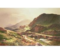 POSTERIIk Vintage Print Pop Art Landscape Artwork Highland Scene by Sidney Richard Percy Art Prints for Office Home Decor 60x90cm