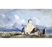 POSTERIIk Vintage Print Pop Art Landscape Artwork Hove Church by Varley Art Prints for Office Home Decor 60x90cm