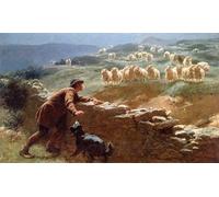 POSTERIIk Vintage Print Pop Art Landscape Artwork il ladro di pecore Briton Riviere Art Prints for Office Home Decor 60x90cm