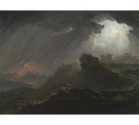 POSTERIIk Vintage Print Pop Art Landscape Artwork Joshua Commanding the Sun to Stand Still by John Martins Art Prints for Office Home Decor 60x90cm