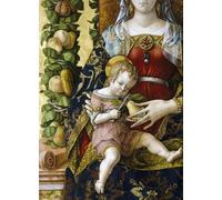 POSTERIIk Vintage Print Pop Art Landscape Artwork Lady of the Little Candle Lady Della Candeletta by Carlo Crivelli Art Prints for Office Home Decor 60x90cm
