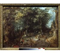 POSTERIIk Vintage Print Pop Art Landscape Artwork Landscape in the Forest by Jan the Elder Brueghel Art Prints for Office Home Decor 60x90cm