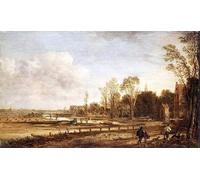 POSTERIIk Vintage Print Pop Art Landscape Artwork Landscape Near Haarlem by Aert Van Der Neer Art Prints for Office Home Decor 60x90cm