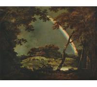 POSTERIIk Vintage Print Pop Art Landscape Artwork Landscape with a Rainbow Effect by Wright of Derby Art Prints for Office Home Decor 60x90cm