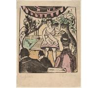 POSTERIIk Vintage Print Pop Art Landscape Artwork Little variety act with singer by Ernst Ludwig Kirchner Art Prints for Office Home Decor 60x90cm