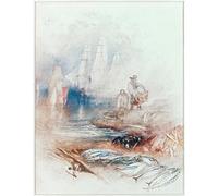 POSTERIIk Vintage Print Pop Art Landscape Artwork Mackerel on the Beach by Mallord William Turner Art Prints for Office Home Decor 60x90cm