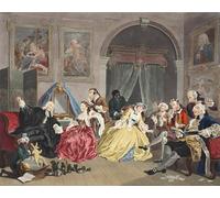 POSTERIIk Vintage Print Pop Art Landscape Artwork Marriage a La Mode Plate Iv the Toilette by William Hogarth Art Prints for Office Home Decor 60x90cm