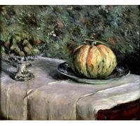 POSTERIIk Vintage Print Pop Art Landscape Artwork Melon and Fruit Bowl with Figs by Gustave Caillebotte Art Prints for Office Home Decor 60x90cm