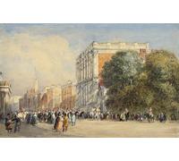 POSTERIIk Vintage Print Pop Art Landscape Artwork Old Whitehall with the Life Guards by David Cox Art Prints for Office Home Decor 60x90cm