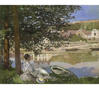POSTERIIk Vintage Print Pop Art Landscape Artwork on the Bank of the Seine Bennecourt by Claude Monet Art Prints for Office Home Decor 60x90cm