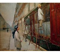 POSTERIIk Vintage Print Pop Art Landscape Artwork Painters in buildings sketch by Gustave Caillebotte Art Prints for Office Home Decor 60x90cm