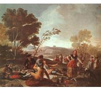 POSTERIIk Vintage Print Pop Art Landscape Artwork Picnic on the Banks of the Manzanares by Francisco De Goya Art Prints for Office Home Decor 60x90cm