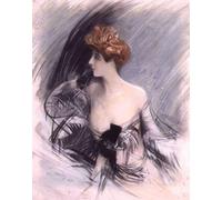 POSTERIIk Vintage Print Pop Art Landscape Artwork Portrait of Sarah Bernhardt by Giovann Art Prints for Office Home Decor 60x90cm