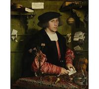 POSTERIIk Vintage Print Pop Art Landscape Artwork Portrait of the Merchant George Gisze by Hans Holbein the Younger Art Prints for Office Home Decor 60x90cm