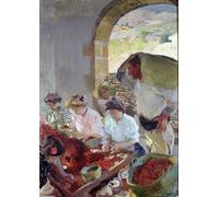 POSTERIIk Vintage Print Pop Art Landscape Artwork Preparing the Dry Grapes by Joaquín Sorolla Art Prints for Office Home Decor 60x90cm