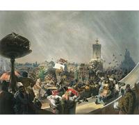 POSTERIIk Vintage Print Pop Art Landscape Artwork Public Festivities Following the Coronation of Tsar Alexander Ii by Mihaly Von Zichy Art Prints for Office Home Decor 60x90cm