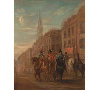 POSTERIIk Vintage Print Pop Art Landscape Artwork Restoration Procession of Charles Ii Atside by William Hogarth Art Prints for Office Home Decor 60x90cm