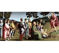POSTERIIk Vintage Print Pop Art Landscape Artwork Saint John the Baptist Preaching by Raffaello Sanzio Raphael Art Prints for Office Home Decor 60x90cm