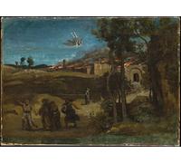 POSTERIIk Vintage Print Pop Art Landscape Artwork Sappho Jean-Baptiste-Camille Corot Art Prints for Office Home Decor 60x90cm