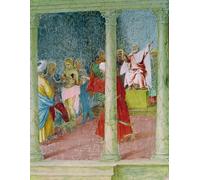 POSTERIIk Vintage Print Pop Art Landscape Artwork Scenes From the Life of St Barbara Detail of St Barbara Before a Judge by Famous Artist Art Prints for Office Home Decor 60x90cm