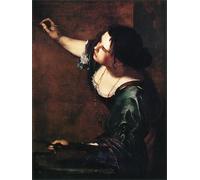 POSTERIIk Vintage Print Pop Art Landscape Artwork Self Portrait As the Allegory of Painting by Artemisia Gentileschi Art Prints for Office Home Decor 60x90cm