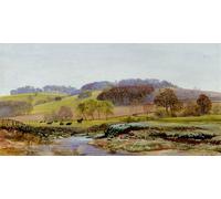POSTERIIk Vintage Print Pop Art Landscape Artwork Springtime Near Morden by John Brett Art Prints for Office Home Decor 60x90cm