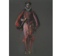 POSTERIIk Vintage Print Pop Art Landscape Artwork Study for the Figure of Sir Walter Raleigh by Edwin Austin Abbey Art Prints for Office Home Decor 60x90cm