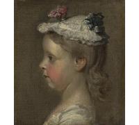 POSTERIIk Vintage Print Pop Art Landscape Artwork Study of a Girl's Head by William Hogarth Art Prints for Office Home Decor 60x90cm